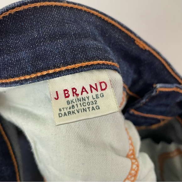 J Brand Skinny Leg Jeans Dark Vintage Wash Size 28 - Picture 9 of 11